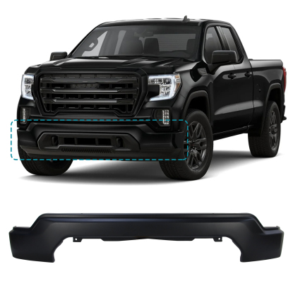 صورة مصد أمامي من الفولاذ المطلي بالأساس لسيارة GMC Sierra 1500 موديلات 2019-2021 بدون ركن