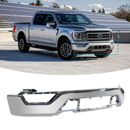صورة قضيب وجه المصد الأمامي من الفولاذ لسيارة فورد F-150 موديلات 2021 و2022 و2023 FO1002463 ML3Z17757D