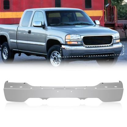 صورة المصد الأمامي من الفولاذ لسيارة GMC Sierra 1500 موديل 99-02، وسيارة Yukon موديل 00-06، وسيارة Sierra 2500 HD موديل 01-02