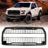 Picture of Front Grille Grill Fit for 2015 2016 2017 Ford F-150 with Lights & Wiring Grey Grille