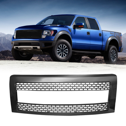 صورة شبكة أمامية لسيارة فورد F-150 موديلات 2009-2014، لون أسود لامع