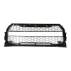 Picture of Front Grille Compatible with 2015 2016 2017 Ford F-150 with Lights & Wiring Black Grille