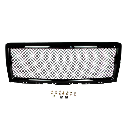 Picture of Front Grill Mesh Grille Compatible with 2014 2015 Chevrolet Silverado 1500 Front Grill Guard Replacement Part Mesh Type Glossy Black