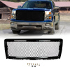Picture of Front Grill Mesh Grille Compatible with 2014 2015 Chevrolet Silverado 1500 Front Grill Guard Replacement Part Mesh Type Glossy Black