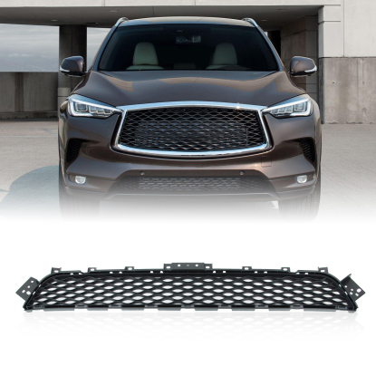 صورة شبكة أمامية لسيارة إنفينيتي QX50 موديلات 2019-2021، لون أسود مطفي