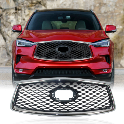 صورة شبك أمامي لسيارة إنفينيتي QX50 موديلات 2019-2021 بإطار كروم