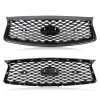 Picture of Front Grille Compatible with 2018 2019 2020 2021 2022 2023 INFINITI Q50 Front Grill Center with Sensor Hole Black Replaces 623106HH0A 2310-6HH0A