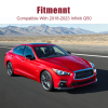 Picture of Front Grille Trim Compatible with 2018 2019 2020 2021 2022 INFINITI Q50 Black Replaces 622546HJ0A