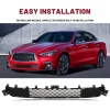 Picture of Front Grille Trim Compatible with 2018 2019 2020 2021 2022 INFINITI Q50 Black Replaces 622546HJ0A