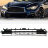 Picture of Front Grille Trim Compatible with 2018 Infiniti Q50 Black Replaces IN1036113 622546HH0A