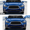 Picture of Front Grille Trim Compatible with 2018 Infiniti Q50 Black Replaces IN1036113 622546HH0A