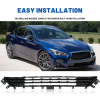 Picture of Front Grille Trim Compatible with 2018 Infiniti Q50 Black Replaces IN1036113 622546HH0A