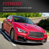 Picture of Front Bumper Grill Compatible with 2018 2019 2020 2021 2022 2023 INFINITI Q50 without Sensors Replaces F23106HH1A