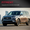 Picture of Front Grill Grid Grille Compatible with 2018 2019 2020 2021 INFINITI QX80 with Camera Hole Chrome Frame Replaces 623106GW0A