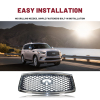 Picture of Front Grill Grid Grille Compatible with 2018 2019 2020 2021 INFINITI QX80 with Camera Hole Chrome Frame Replaces 623106GW0A