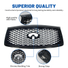 Picture of Mesh Front Grill Grille Compatible with 2018 2019 2020 2021 INFINITI QX80 with Camera Hole Black Replaces 623106GW0A