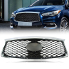 Picture of Mesh Grille Compatible with 2016 2017 2018 2019 2020 INFINITI QX60 without Camera Option Black Replaces 623109NC0B IN1200136 Grill Guard Replacement Part