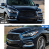 Picture of Mesh Grille Compatible with 2016 2017 2018 2019 2020 INFINITI QX60 without Camera Option Black Replaces 623109NC0B IN1200136 Grill Guard Replacement Part