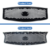 Picture of Mesh Grille Compatible with 2015 2016 2017 2018 2019 INFINITI Q70L with Camera Option Black Replaces 623104AM1B 623104AM0B Grill Guard Replacement Part