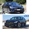 Picture of Mesh Grille Compatible with 2015 2016 2017 2018 2019 INFINITI Q70L with Camera Option Black Replaces 623104AM1B 623104AM0B Grill Guard Replacement Part
