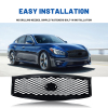 Picture of Mesh Grille Compatible with 2015 2016 2017 2018 2019 INFINITI Q70L with Camera Option Black Replaces 623104AM1B 623104AM0B Grill Guard Replacement Part