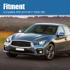 Picture of Front Bumper Grill Fit for 2014 2015 2016 2017 INFINITI Q50 with Camera Option Chrome Replaces 623106HH0A 62310-6HH0A