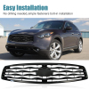 Picture of Front Grill Compatible with 2009 2010 2011 INFINITI FX35 Black Replaces 620701CA0A IN1200113
