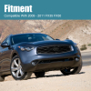 Picture of Front Grill Compatible with 2009 2010 2011 INFINITI FX35 Black Replaces 620701CA0A IN1200113