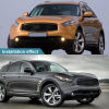 Picture of Front Grill Compatible with 2009 2010 2011 INFINITI FX35 Black Replaces 620701CA0A IN1200113