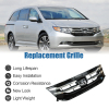 Picture of Car Front Grill Compatible with 2014 2015 2016 2017 Honda Odyssey Black Chrome Replaces 75101TK8A22 75101TK8A21