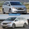Picture of Car Front Grill Compatible with 2014 2015 2016 2017 Honda Odyssey Black Chrome Replaces 75101TK8A22 75101TK8A21