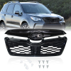 Picture of Front Grille Grill Fit for 2019 2020 2021 Subaru Forester Black with Camera Hole Replaces 91121SG060 91121SG040