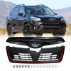 Picture of Front Grille Trim Fit for 2019 2020 2021 Subaru Forester with Camera Hole Gloss Black with Red Line Replaces 91121SJ040 91121SJ140