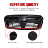 Picture of Front Grille Trim Fit for 2019 2020 2021 Subaru Forester with Camera Hole Gloss Black with Red Line Replaces 91121SJ040 91121SJ140