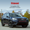 Picture of Front Grille Trim Fit for 2019 2020 2021 Subaru Forester with Camera Hole Gloss Black with Red Line Replaces 91121SJ040 91121SJ140