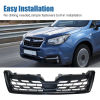 Picture of Front Bumper Grill Compatible with 2014 2015 2016 2017 2018 Subaru Forester Black