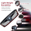 Picture of Front Grill Compatible with 2014 2015 2016 2017 2018 Subaru Forester Black with Red Line Replaces 91121SG030 91121SG020