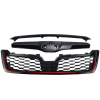 Picture of Front Grill Compatible with 2014 2015 2016 2017 2018 Subaru Forester Black with Red Line Replaces 91121SG030 91121SG020