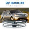 Picture of Front Bumper Grill Compatible with 2010 2011 2012 Subaru Outback Chrome Moulding Replaces 91121AJ04B SU1200143