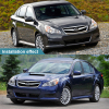 Picture of Mesh Grille Compatible with 2008 2009 Subaru Legacy Dark gray and Chrome moulding Grill Guard Replacement Part