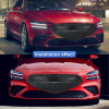 Picture of Car Front Grill Compatible with 2022 2023 Genesis G70 with Camera Hole