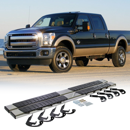 صورة قضبان جانبية وألواح تشغيل لفورد F150 Super Crew Cab 4 أبواب موديلات 2009-2014