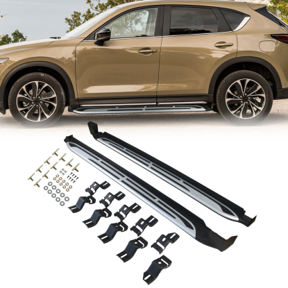 صورة مناسب لمازدا CX-5 CX5 2017-2024 ألواح الجري الجانبية واقيات القضبان الجانبية