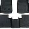 Picture of Floor Mats Compatible with 2015-2022 Chevrolet Colorado , All Weather TPE Floor Liners Unique Black TPE