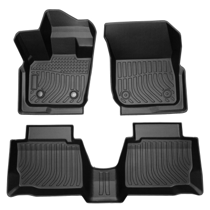 Picture of Floor Mats for Cars, TPE All Weather Mats, Compatible with 2017 2018 2019 2020 Ford Fusion , Black