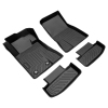 Picture of Floor Mats Compatible with 2015-2022 Ford Mustang , All Weather TPE Floor Liners Unique Black TPE