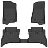 Picture of Floor Mats Compatible with 2021 2022 2023 Jeep Wrangler , TPE Car Floor Black