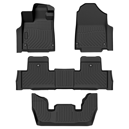 صورة سجادات أرضية سيارة + بطانات أرضية TPE للصف الثالث لسيارة Acura MDX 2022-2024 لجميع الأحوال الجوية