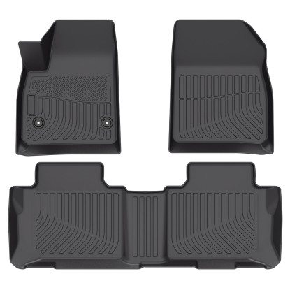 صورة سجادات أرضية FloorLiner لسيارة كاديلاك XT5 موديلات 2017-2023 - مجموعة كاملة، لون أسود