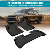 Picture of Floor Mats Fit for 2021 2022 Chevrolet Trailblazer , TPE All Weather Custom, Black